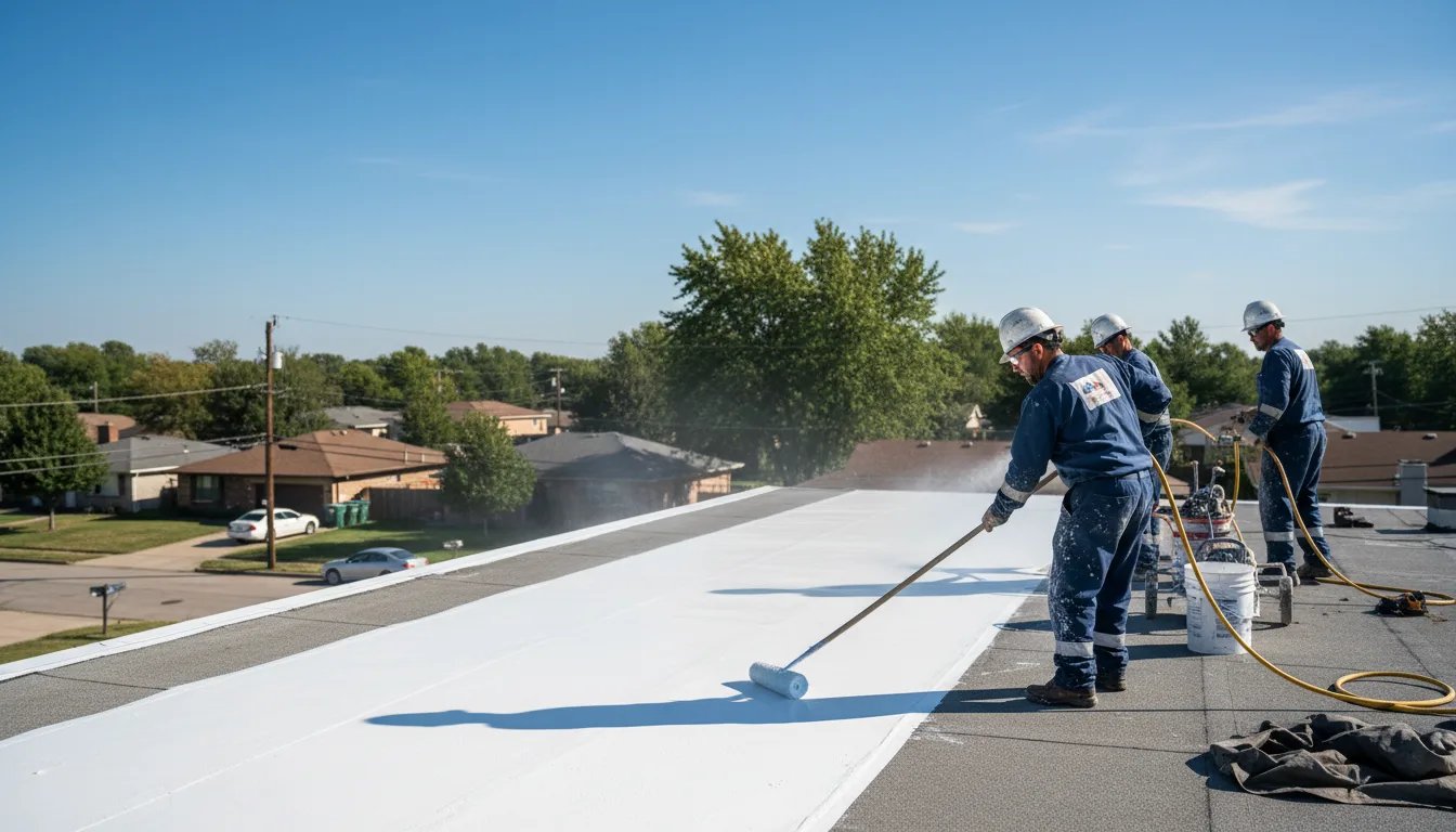 Commercial roof coating in Hudgins, VA near me